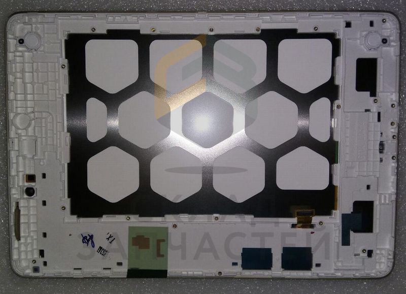 Дисплей в сборе с сенсорным стеклом (тачскрином) и передней панелью (цвет - White) для Samsung SM-T555