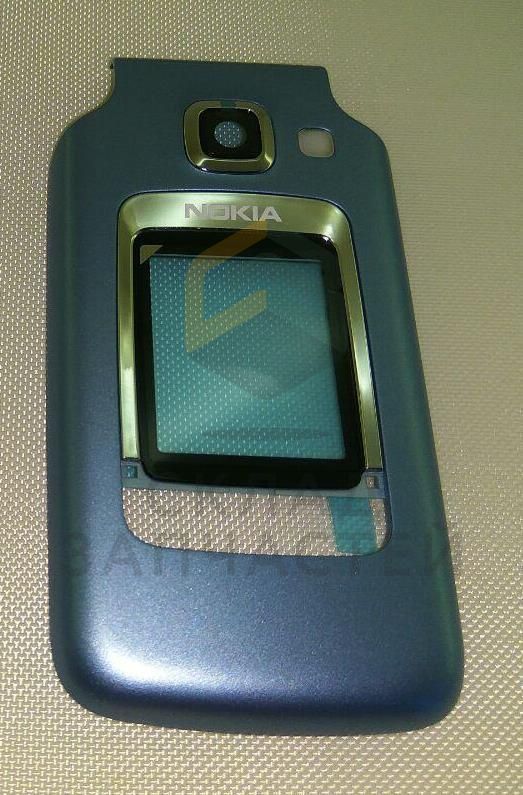 Внешняя панель флипа с защитным стеклом дисплея (голубой) для Nokia N6