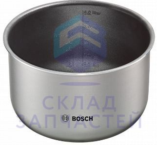 Чаша мультиварки (алюминий) с тефлоновым покрытием, 4л, для MUC22.., оригинал Bosch 00578595