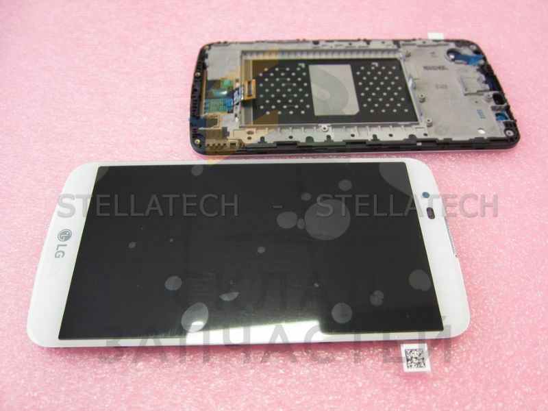 Дисплей (lcd) в сборе с сенсорным стеклом (тачскрином) и передней панелью (White), оригинал LG ACQ88868303