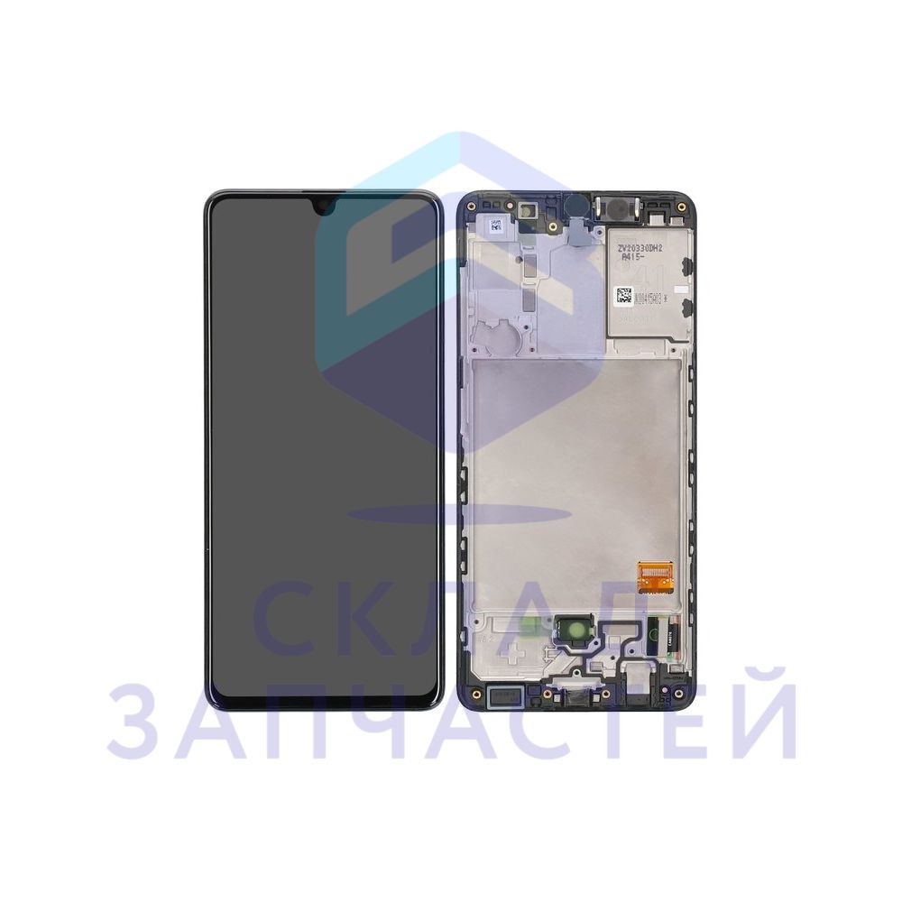 Дисплей в сборе в раме (цвет: Black), оригинал Samsung GH82-22860A