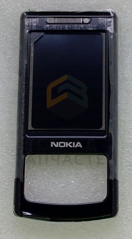 Передняя панель с защитным стеклом, черная для Nokia 6500S
