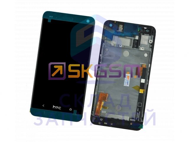 Дисплей в сборе с сенсорной панелью в раме (цвет - Black), аналог, оригинал HTC sam2000888894324