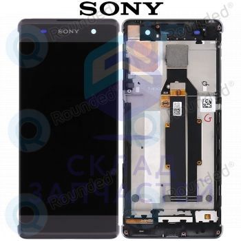 Дисплей в сборе с сенсорным стеклом (тачскрином) и передней панелью (цвет - Black) для Sony F3111