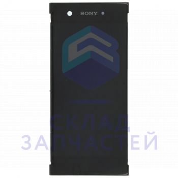 Дисплей в сборе с сенсорным стеклом (тачскрином) и передней панелью (цвет - Black) для Sony Xperia XA1 Dual G3112