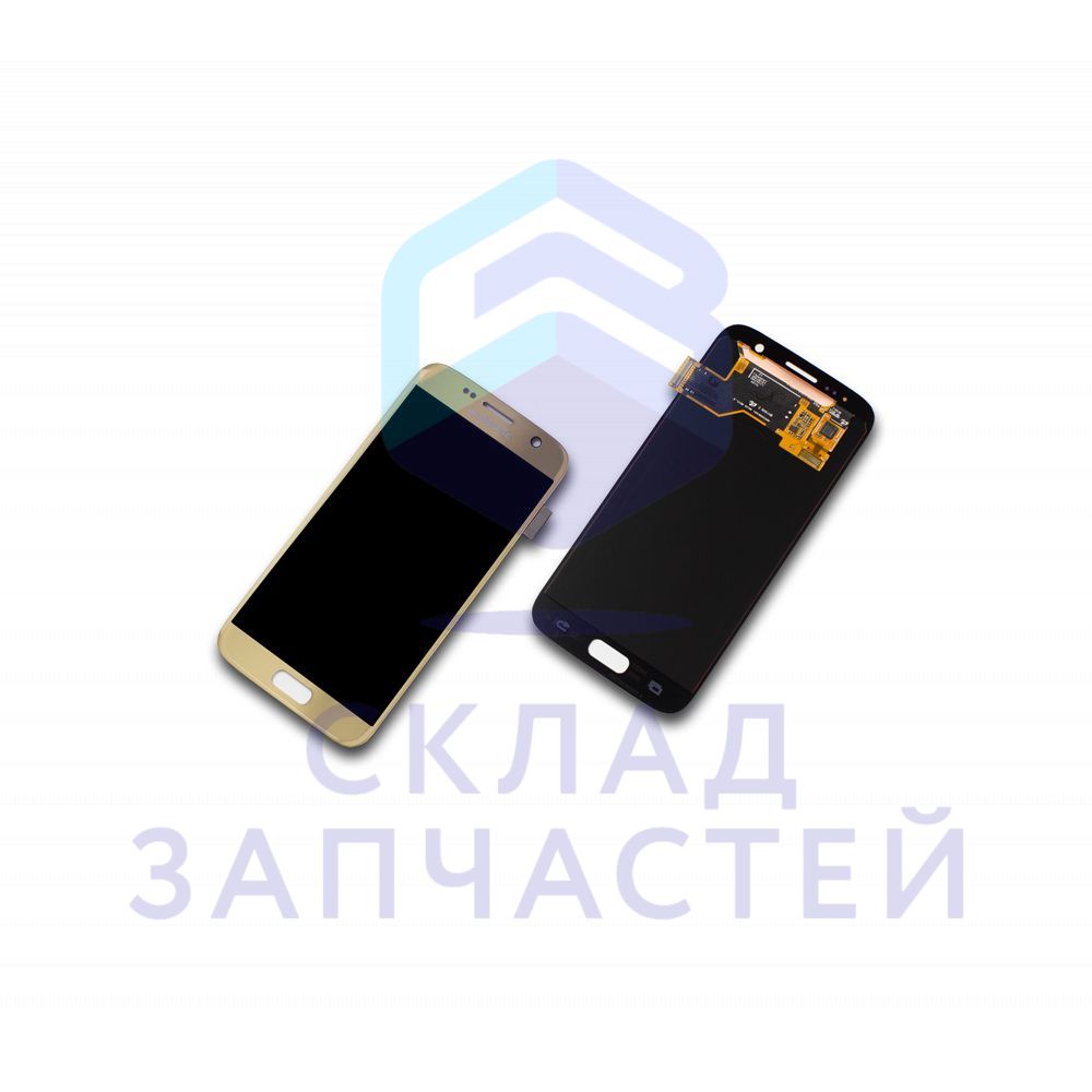 Дисплей в сборе с сенсорным стеклом (тачскрином) (цвет - silver) для Samsung SM-G930FD