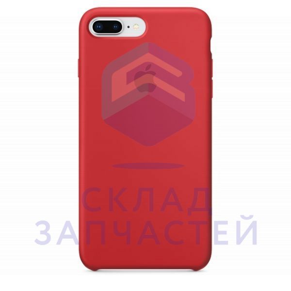 Cиликоновый чехол накладка (цвет - Red), Копия высокого качества для Apple iPhone 8 Plus