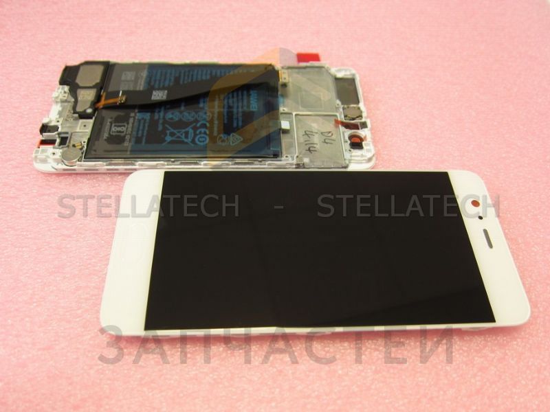 Дисплейный модуль: (дисплей + сенсорное стекло + динамик полифонический + аккумулятор) (Silver) для Huawei P10 Premium (Victoria-L29B)