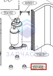 Изображение товара Оригинальная заслонка LG 5400667801 для техники LG - совместимость, качество