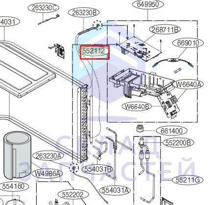Изображение товара Трубка конденссатора в сборе(внутринняя), оригинал LG 5401108002