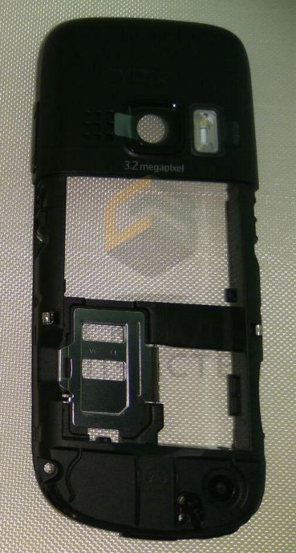 Средняя часть корпуса с разъёмами и вспышкой (Matt Black) для Nokia 6303I