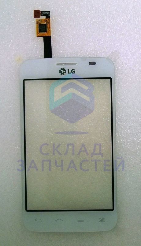 Сенсорное стекло (тачскрин) (White) для LG E445 Optimus L4 II Dual