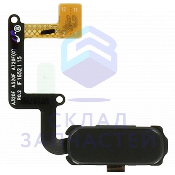 Кнопка Home (толкатель) (Black) для Samsung SM-A320F/DS