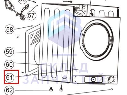 Передняя панель белая для Haier HW60-1279 (CE0JYEE0H00)