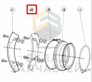 0020100323 Haier оригинал, Правый противовес