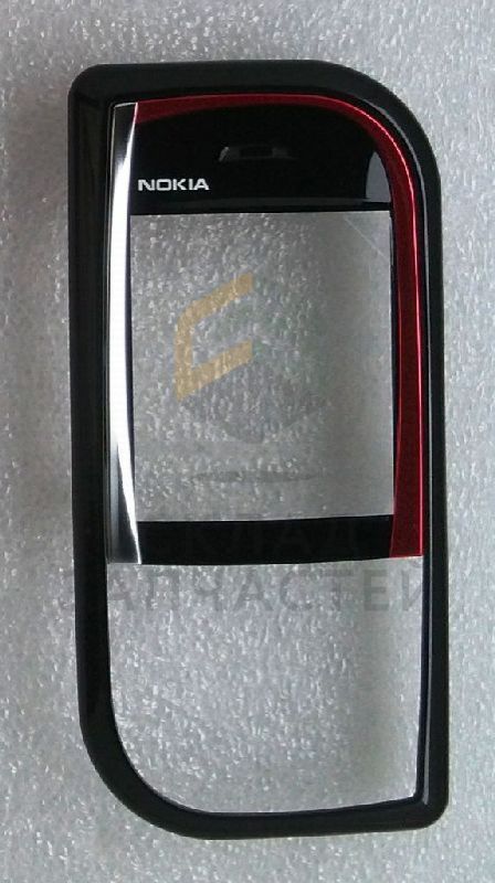 Передняя панель корпуса с защитным стеклом дисплея (Red) для Nokia 7610