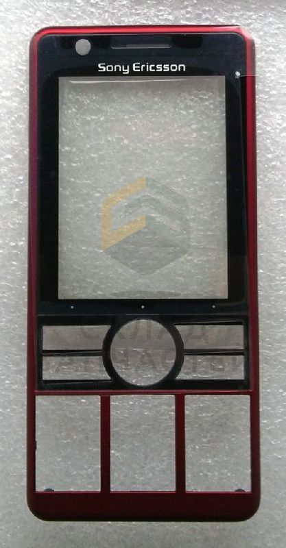 Touchscreen (сенсорное стекло) в сборе с передней панелью (Цвет: Red), оригинал SonyEricsson 1207-4028