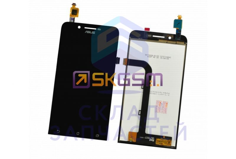 Дисплей в сборе с сенсорной панелью (цвет - Black), аналог для Asus ZenFone Go ZC500TG
