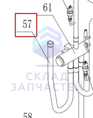 Труба с 4-ходовым клапаном для Haier AV14NMVETA (AABE51E0000)