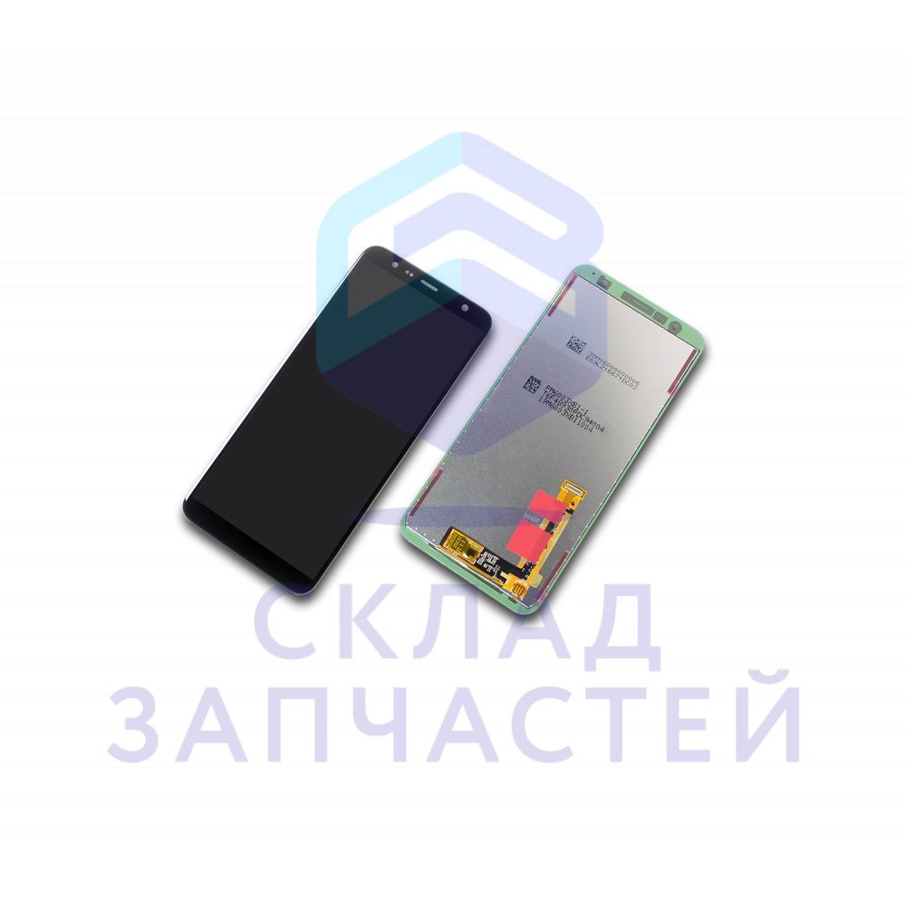 Дисплей в сборе с сенсорным стеклом и передней панелью (цвет - black) для Samsung SM-J415F/DS Galaxy J4+