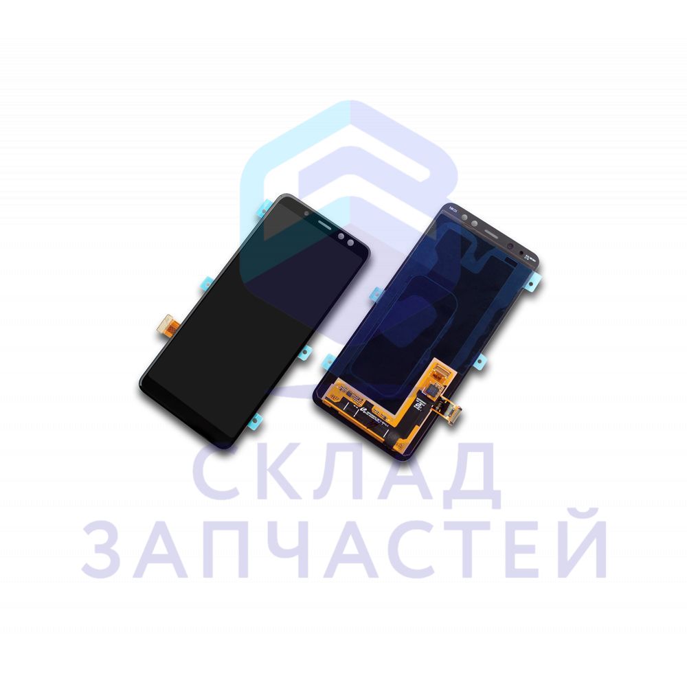 Дисплей в сборе с сенсорным стеклом (тачскрином) (цвет - Black), оригинал  Samsung GH97-21406A - Zstock.ru