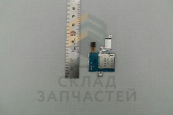 Считыватель SIM-карты в сборе со шлейфом и компонентами, оригинал Samsung GH96-05949A