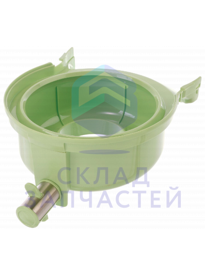 Емкость коллектора в сборе с защитой от падения,цвет  зеленый для Bosch MES25G0/03