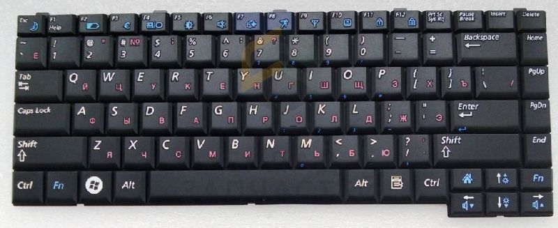 Клавиатура русская (Black) для Samsung NPR509-XA01RU