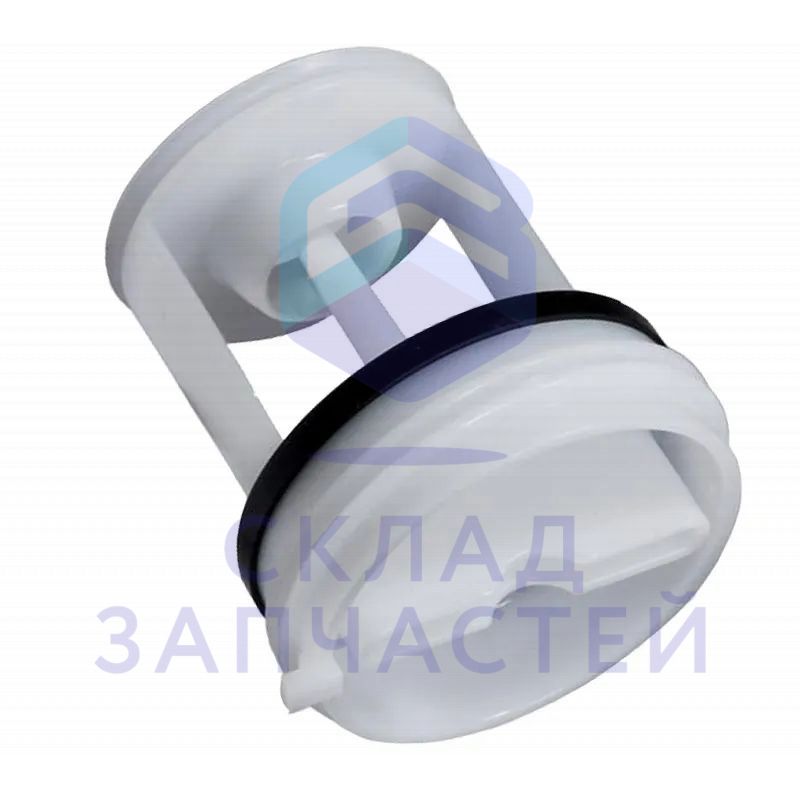 Заглушка-фильтр сливного насоса, белая для Hotpoint-Ariston AVTXL 89 (IT)/HA аналог (Pentola)