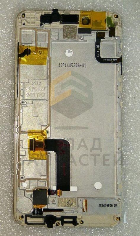 Дисплейный модуль в сборе с передней панелью и компонентами (Gold) для Huawei Honor Y5-2 (D2CUN-L21)