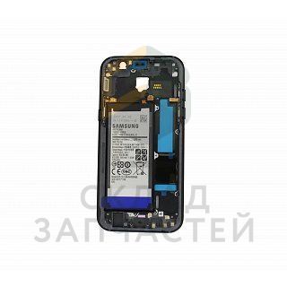 Средняя часть корпуса в сборе (Black) + аккумулятор для Samsung SM-A520F/DS
