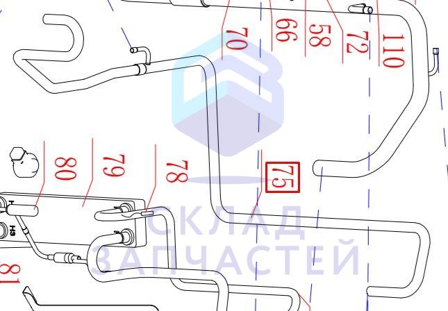 Переохлажденная труба для Haier AV12IMVURA (AA9AK5E2R00)