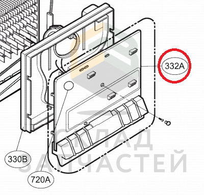 Решетка пластиковая для LG GA-B489ESQA.ASVQCIS