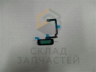 Кнопка Home (толкатель) в сборе со сканером отпечатка пальца на шлейфе (White) для Samsung SM-G900H GALAXY S5