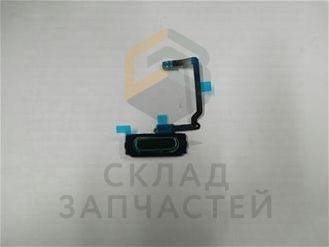 Кнопка Home (толкатель) в сборе со сканером отпечатка пальца на шлейфе (Black), оригинал Samsung GH96-07065B