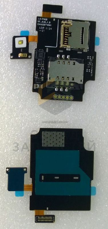 Шлейф (коннекторы SD и SIM, вспышка, кнопка включения), оригинал LG EBR74045401