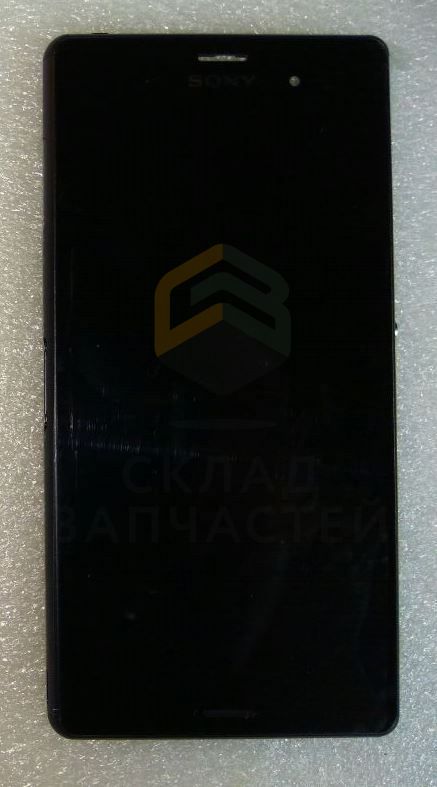 Дисплей в сборе с сенсорным стеклом (тачскрином) и передней панелью Black для Sony D6603
