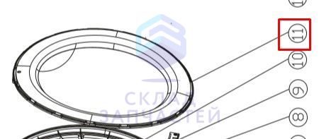 0020202019J Haier оригинал, Внешнее обрамление люка