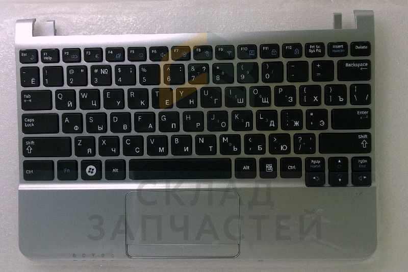 Верхняя панель в сборе с клавиатурой (Silver) для Samsung NP-NC210-A02RU
