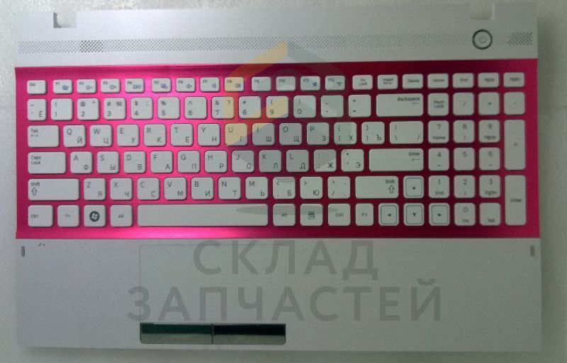 Верхняя панель в сборе с клавиатурой (Pink) для Samsung NP305V5A-S08RU