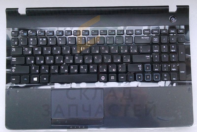 Верхний топ в сборе с клавиатурой русской и тачпадом для Samsung NP300E5X-A04RU