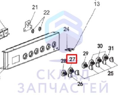 Основание ручки режимов духовки для Haier HCC56FO2C (FY0130T0600)