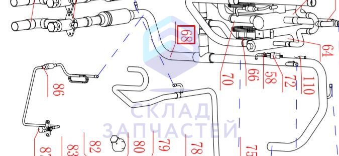 Соединительная труба для Haier AV12IMVURA (AA9AK5E2R00)