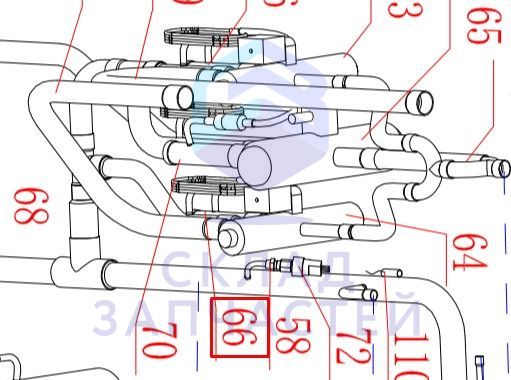 E труба 4-ходового клапана для Haier AV12IMVURA (AA9AK5E2R00)