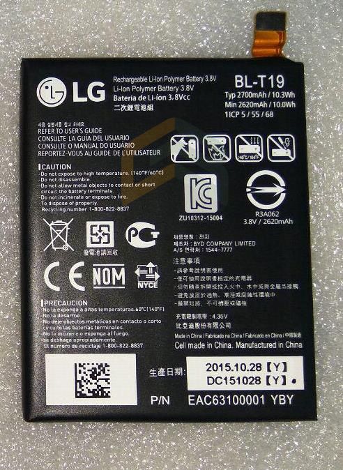 Аккумулятор (BL-T19), оригинал LG EAC63100001