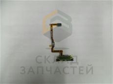 Кнопка Home (толкатель) в сборе на шлейфе (Silver) для Samsung SM-G850F GALAXY ALPHA