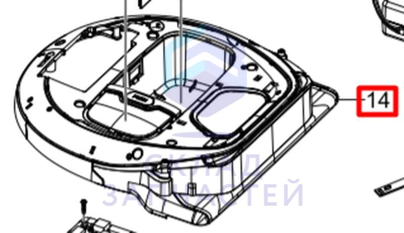 Средняя часть корпуса, для Samsung SR10M701IUW