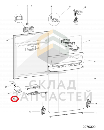 Электронный модуль для посудомоечной машины для Indesit DSR 57B S RU