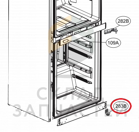 Фурнитура для дверей холодильника: нижняя петля двери холодильника для LG GA-B489TGKZ.AMRQSNG