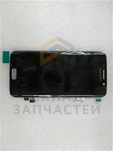 Дисплей (lcd) в сборе с сенсорным стеклом (тачскрином) без рамки (Black) для Samsung SM-G925F